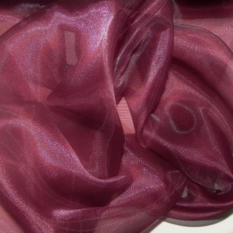 Crystal Organza Wholesale Fabric in Burgundy D 530