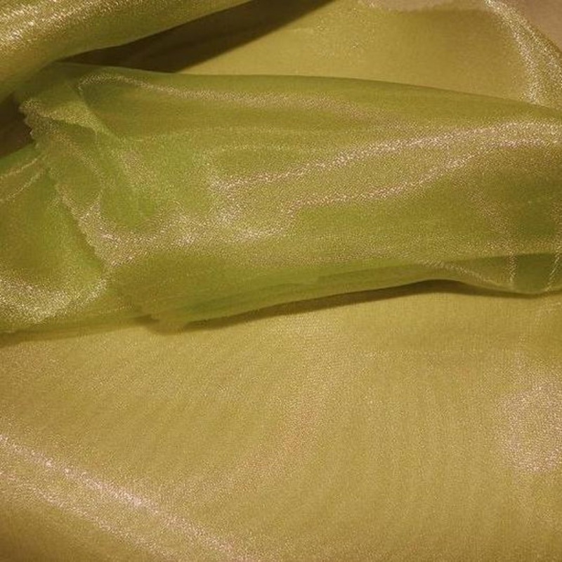 Crystal Organza Wholesale Fabric in Olive 337