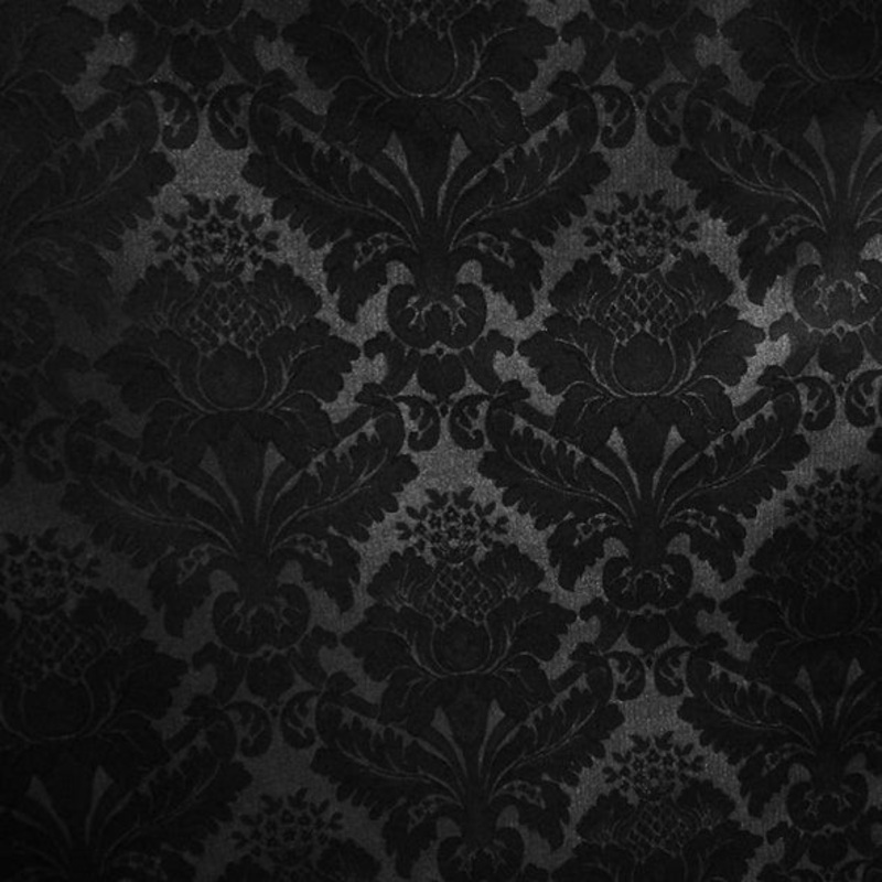 Damask Poly Wholesale Fabric in Black