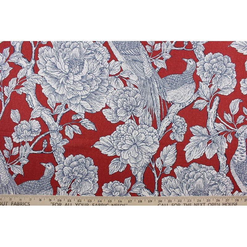 Duralee Tweedbank in Maroon