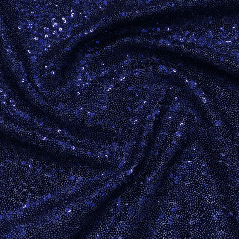 Glitz Sequins Wholesale Fabric in Navy