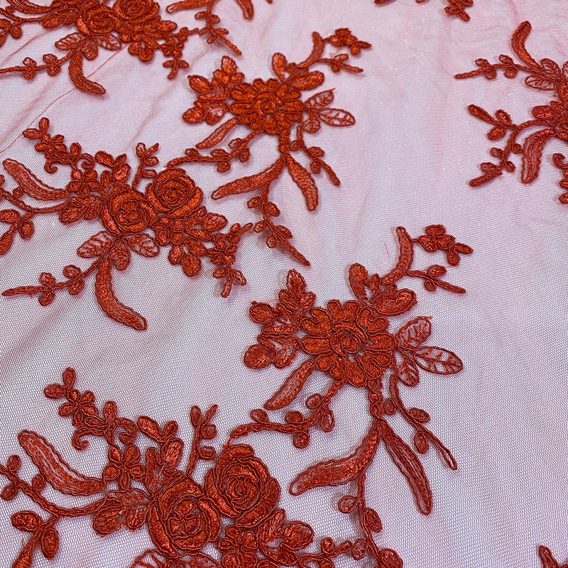 Laylani Lace Wholesale Fabric in Red