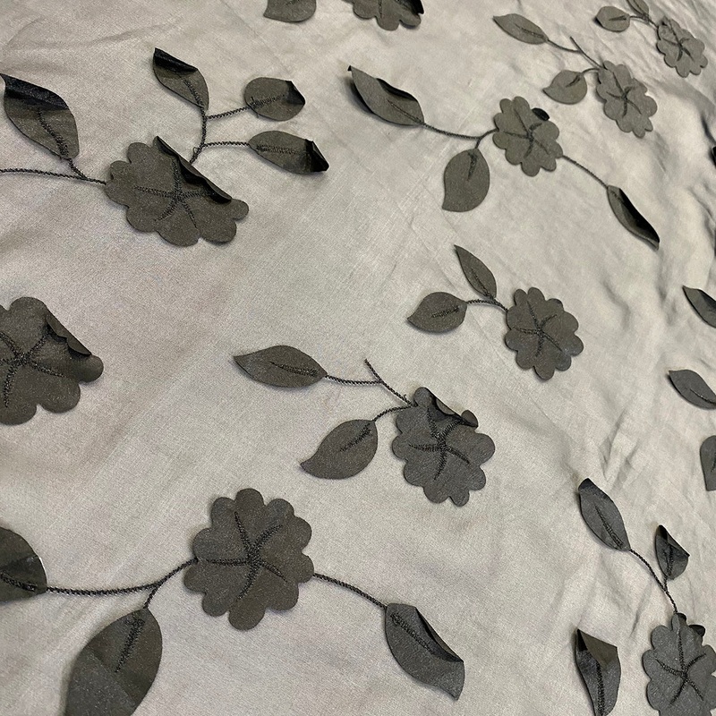 Lily Petal Wholesale Fabric in Black