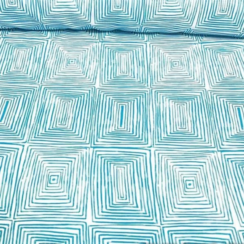 Modena (Poly Print) Wholesale Fabric in Turquoise