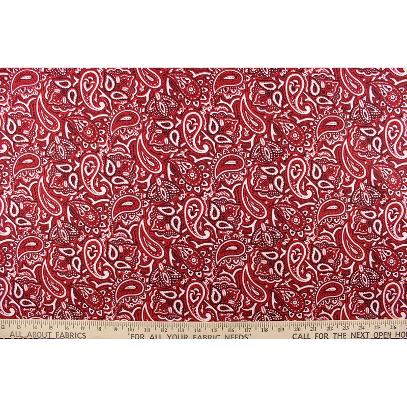 Quilting Paisley Bandana in Red