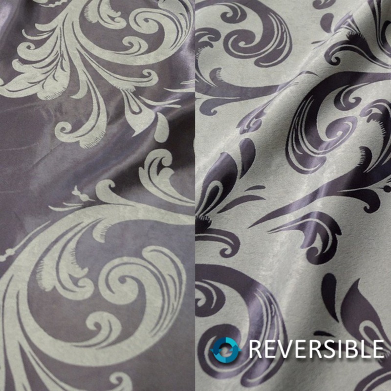 Regal Jacquard (Reversible) Wholesale Fabric in Purple Gray