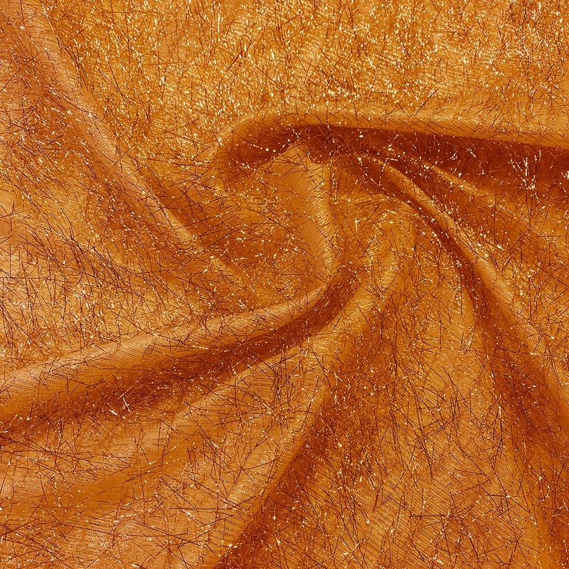String Metallic Wholesale Fabric in Orange