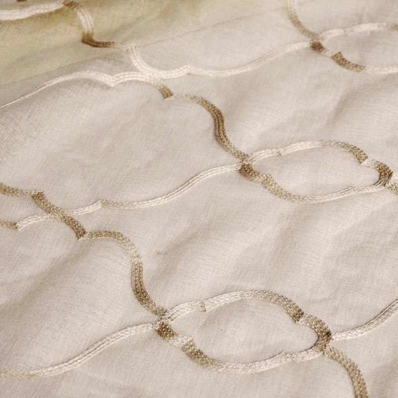 Vertigo Sheer Wholesale Fabric in Ivory