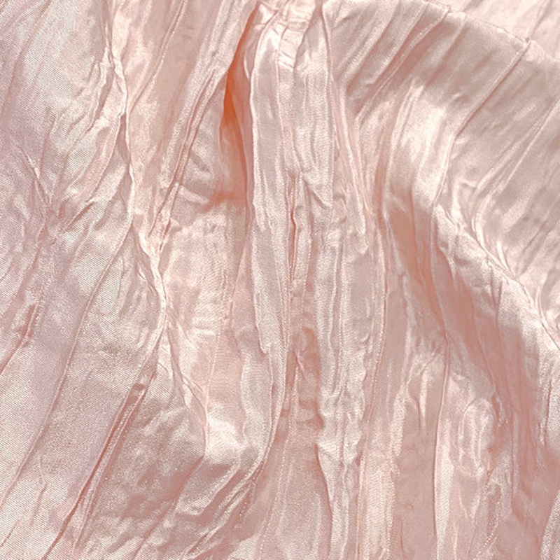 Accordion Taffeta Wholesale Fabric in Rose Powder