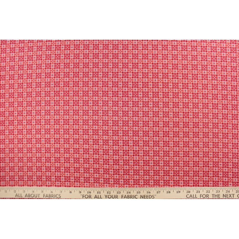 Benartex Diamonds in Red