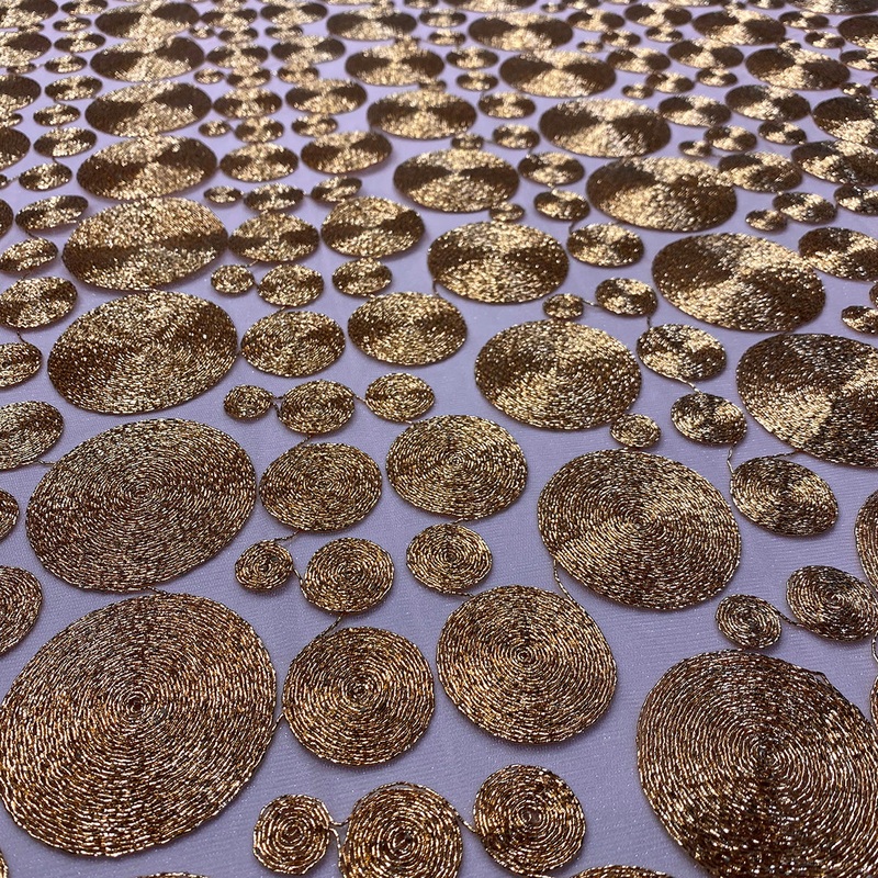 Coin Wholesale Fabric in Rose Gold
