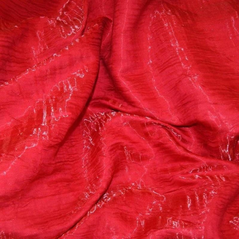 Crush Shimmer (Galaxy) Wholesale Fabric in Rio red 37