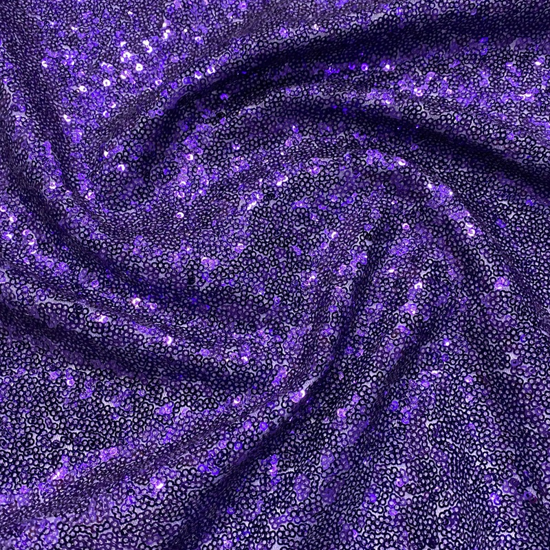 Glitz Sequins Wholesale Fabric in Purple