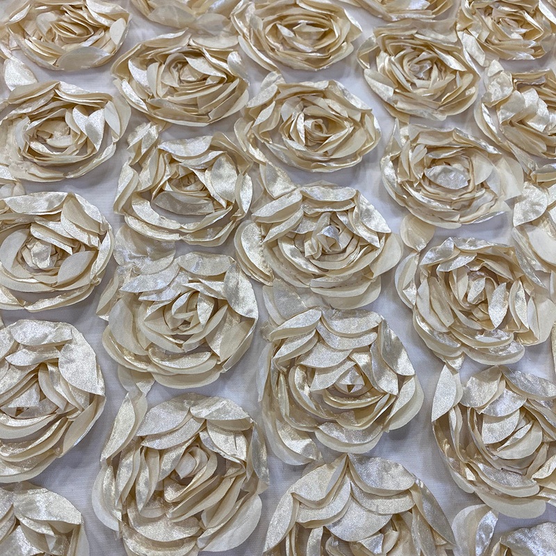 Peony Bouquet Wholesale Fabric in Champagne