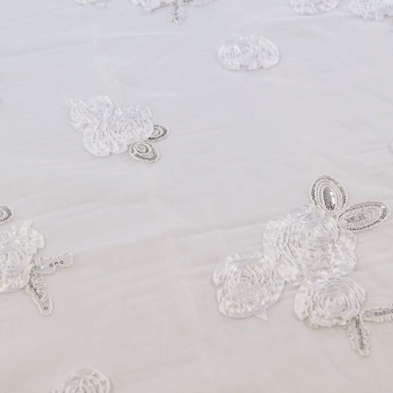 Posh Collection Wholesale Fabric in White