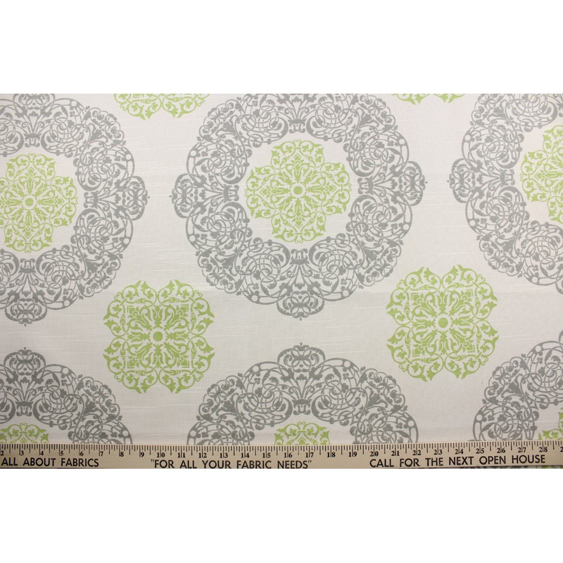 Robert Allen Slub Duck in Natural/Green