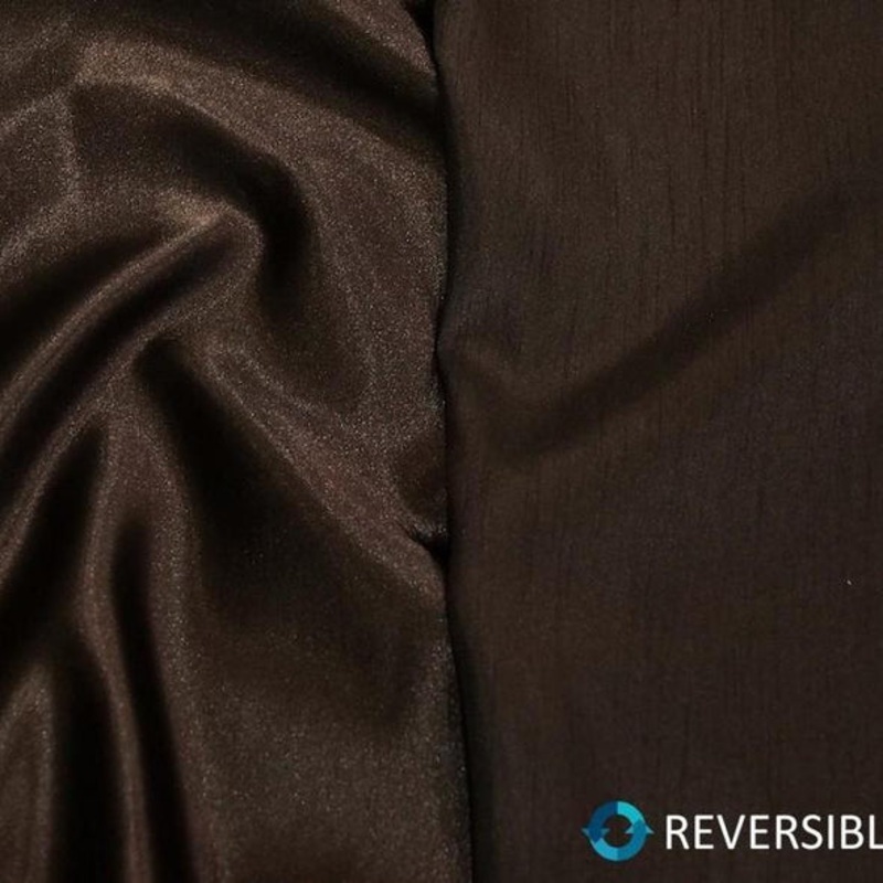 Shantung Satin (Reversible) Wholesale Fabric in Brown