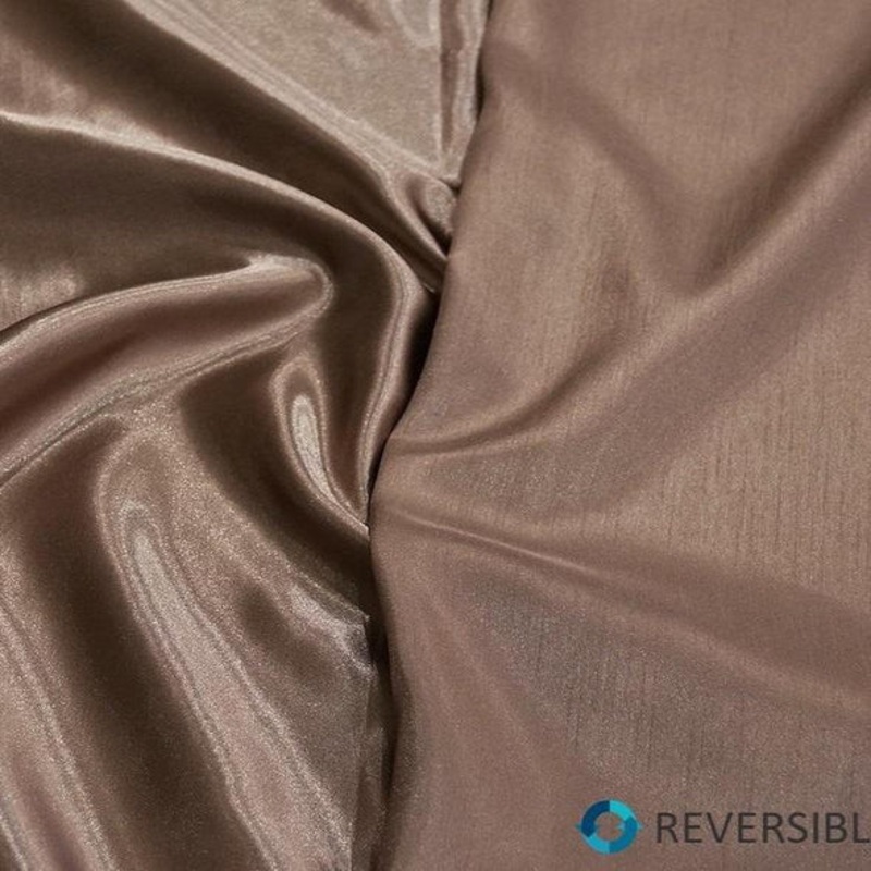 Shantung Satin (Reversible) Wholesale Fabric in Mocha