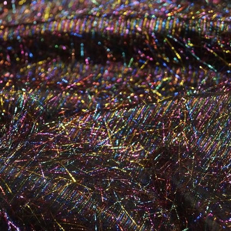 String Metallic Wholesale Fabric in Rainbow