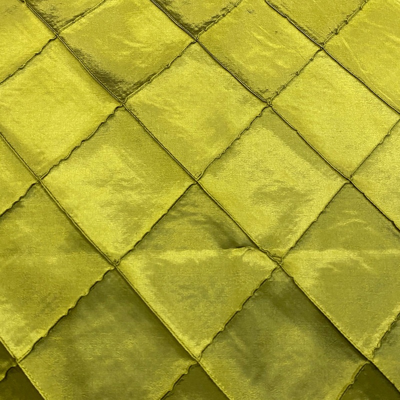 4" Pintuck Taffeta Wholesale Fabric in Lime 102