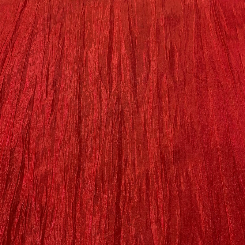 Accordion Taffeta Wholesale Fabric in Red