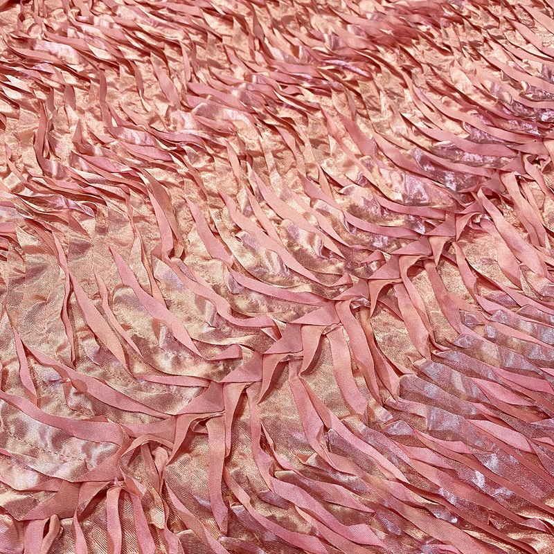 Austrian Wave Satin Wholesale Fabric in Dusty Rose