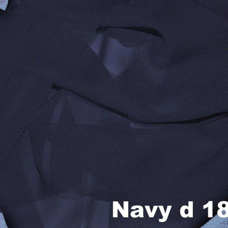 Chiffon Wholesale Fabric in Navy D 1867