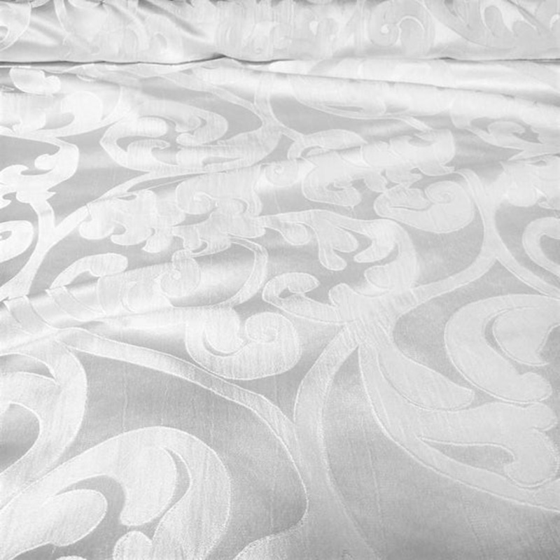Classic Jacquard Wholesale Fabric in White