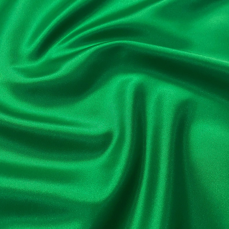 Lamour (Dull) Satin Wholesale Fabric in Kelly Green 1260