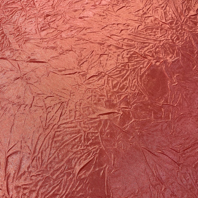 Crush Satin (Bichon) Wholesale Fabric in Coral 201