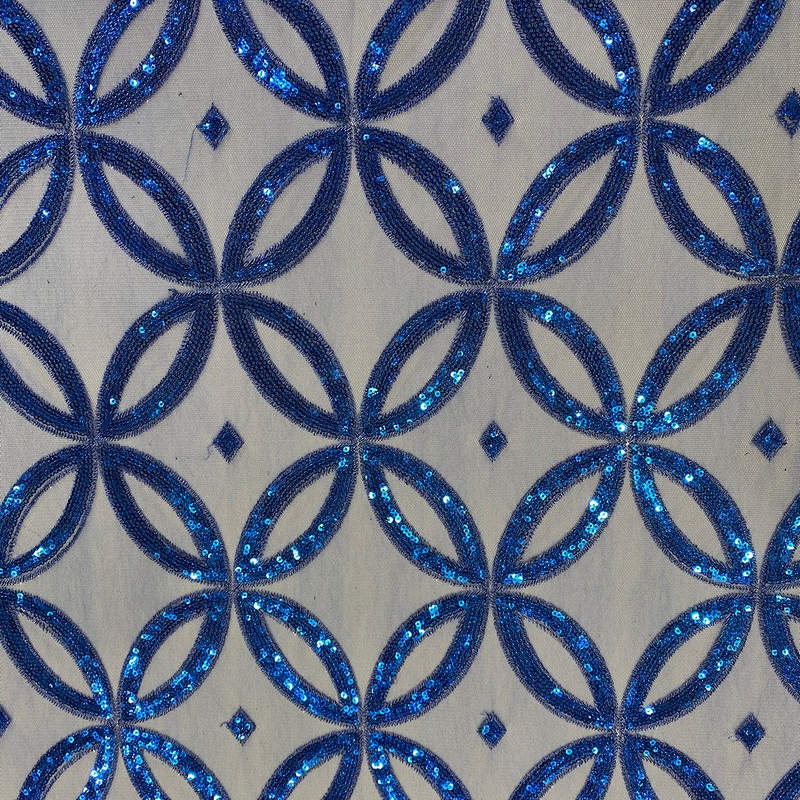 Delano Sequins Wholesale Fabric in Royal