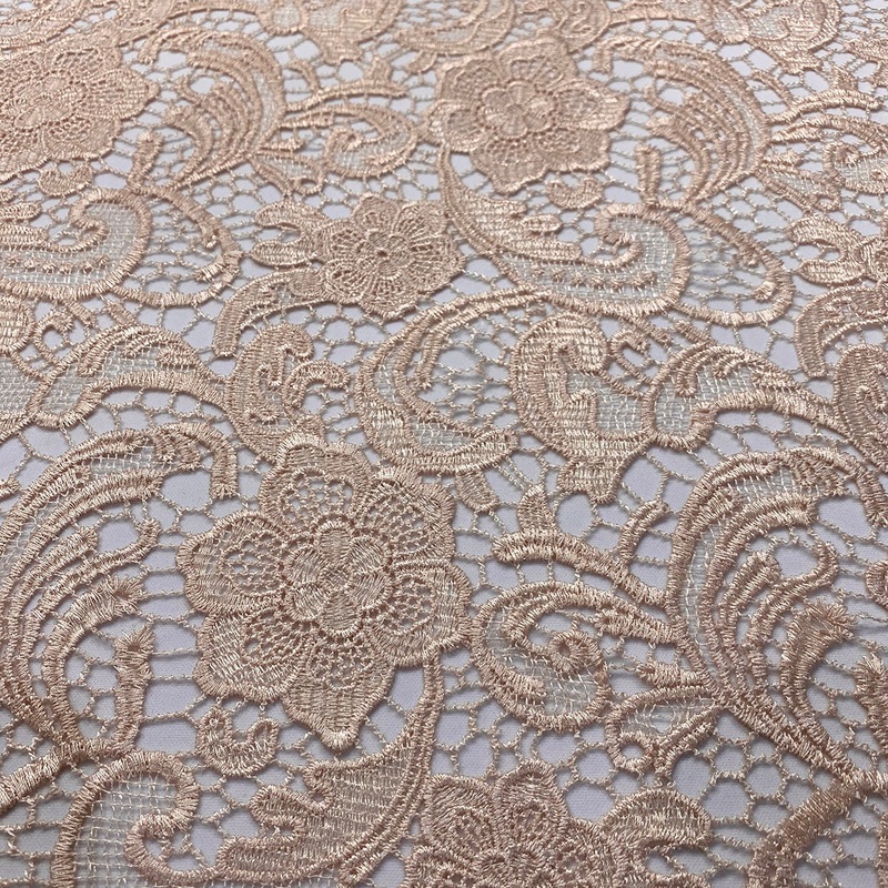 English Lace Wholesale Fabric in Champagne