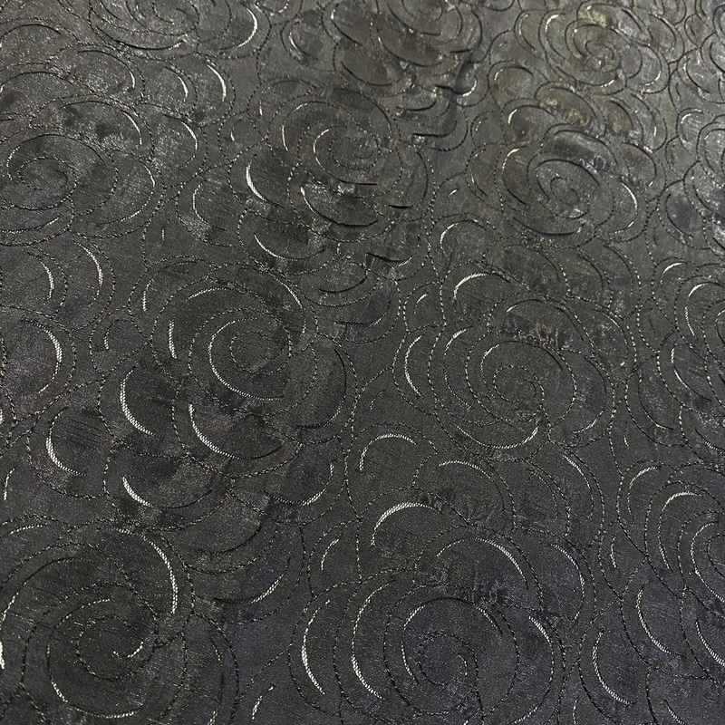 Flora Rose Wholesale Fabric in Black