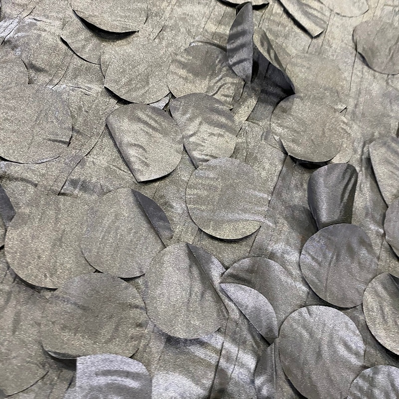 Funzie (Circle Hanging) Taffeta Wholesale Fabric in Charcoal