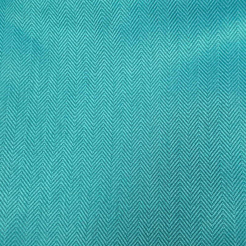 Herringbone Polypropylene Woven Indoor/Outdoor Fabric in Teal
