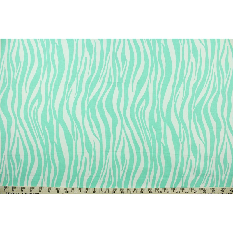 Striated Tiger Print Fabric in Mint