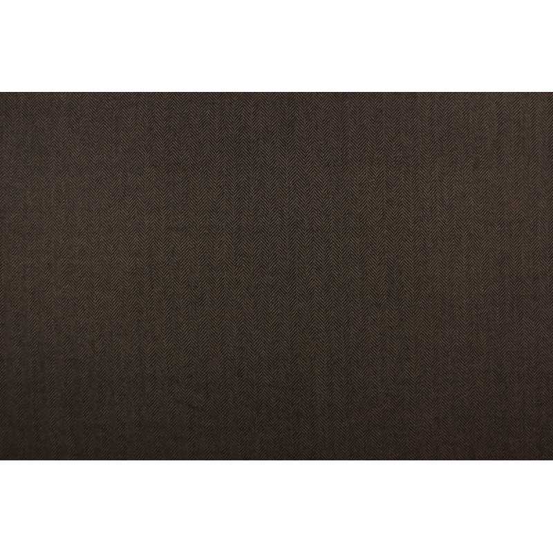 Wool Herringbone Fabric in Rich Chocolate