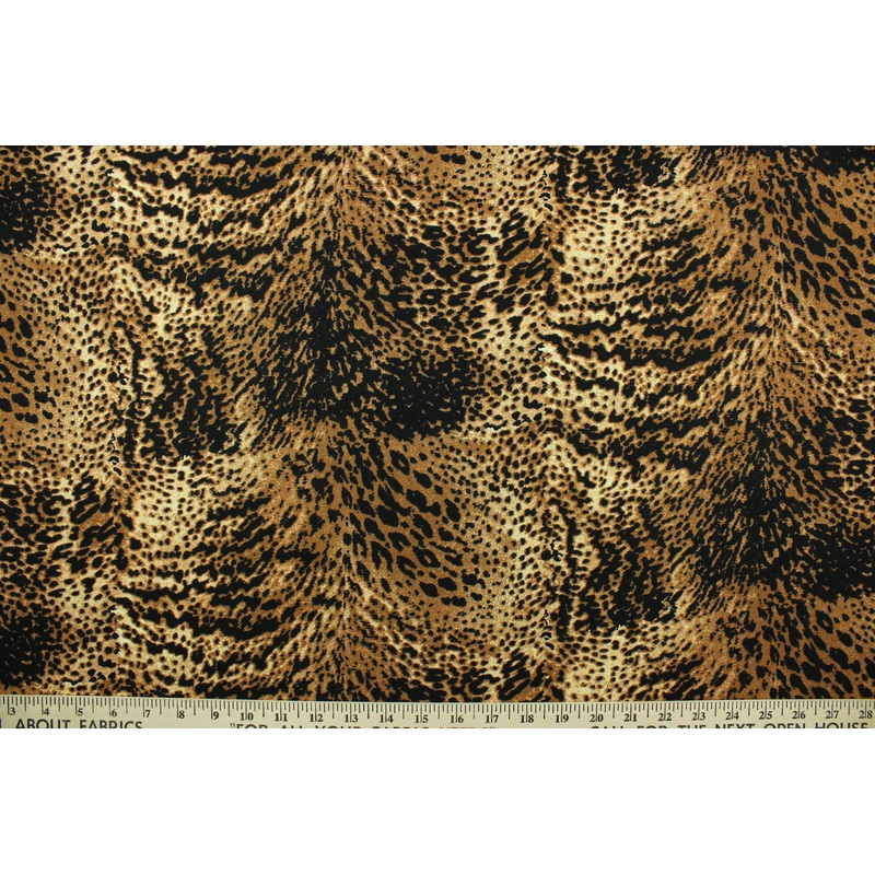 Aquatic Animal Print in Tan and Black