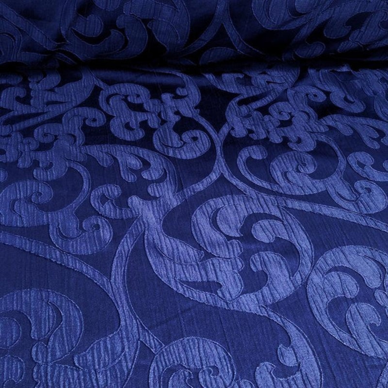 Classic Jacquard Wholesale Fabric in Navy