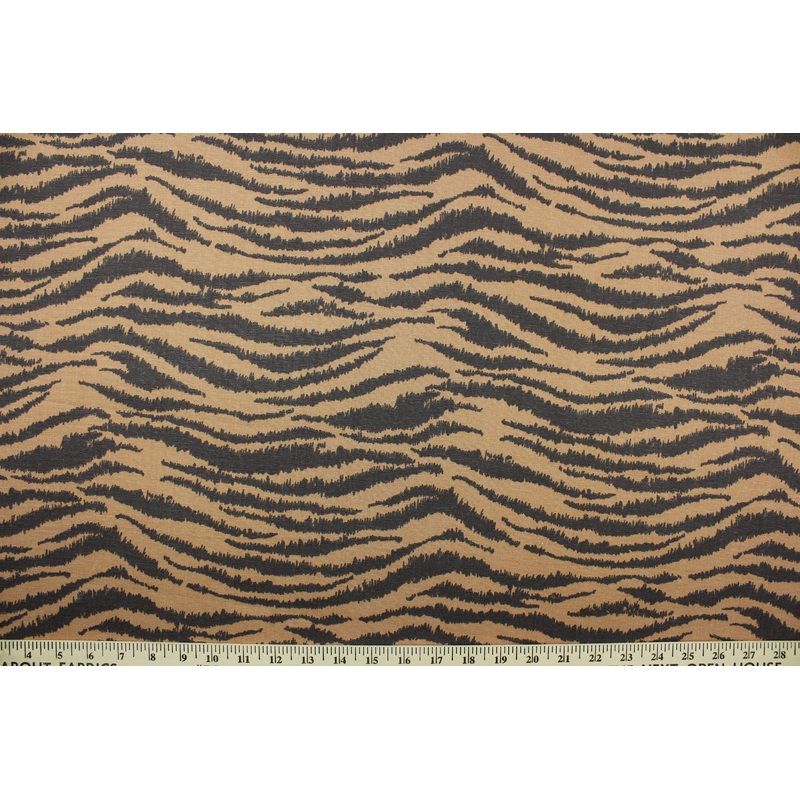 Striated Tiger Print Fabric in Mocha