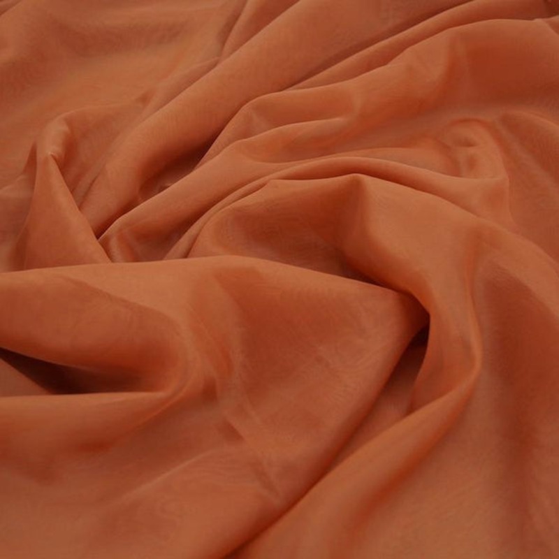 Voile Wholesale Fabric in Rust 1724