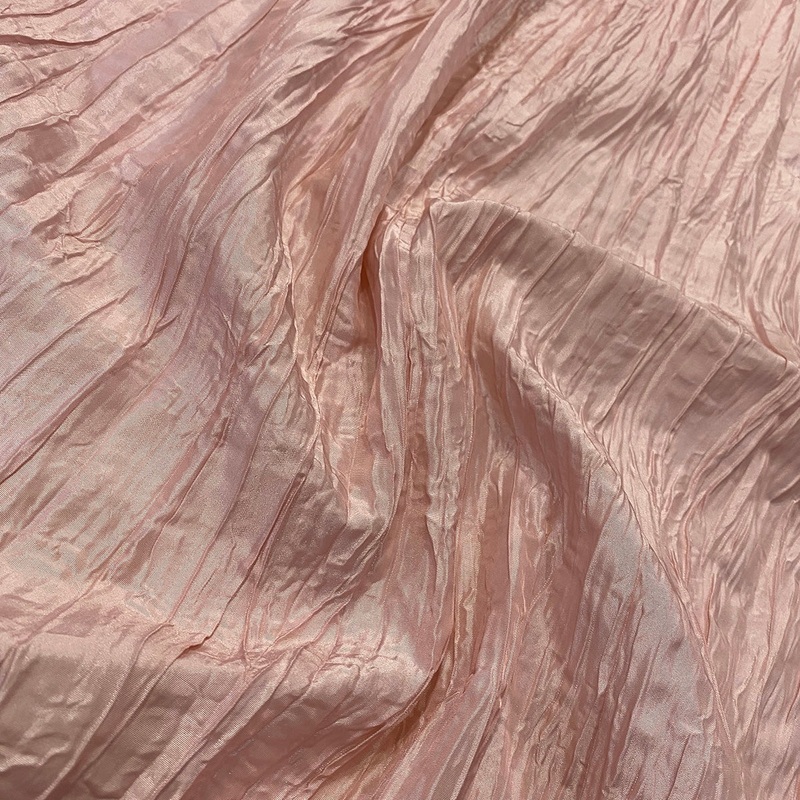 Accordion Taffeta Wholesale Fabric in Pink Petal