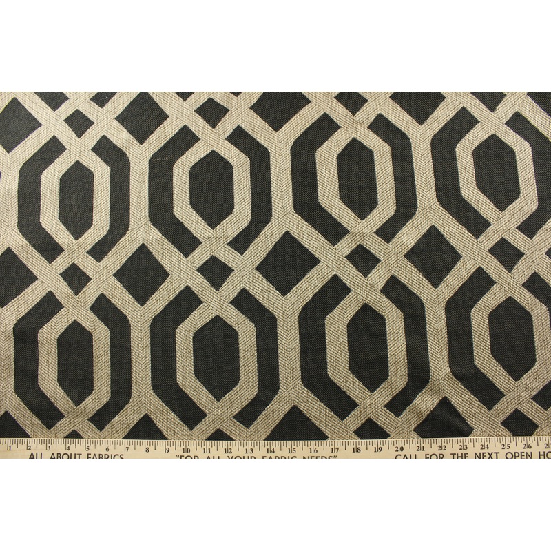 Batu Woven Upholstery Fabric in Ebony