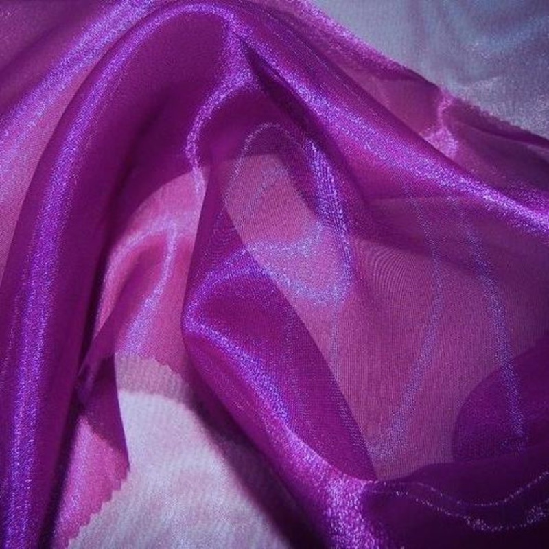 Crystal Organza Wholesale Fabric in Magenta 592