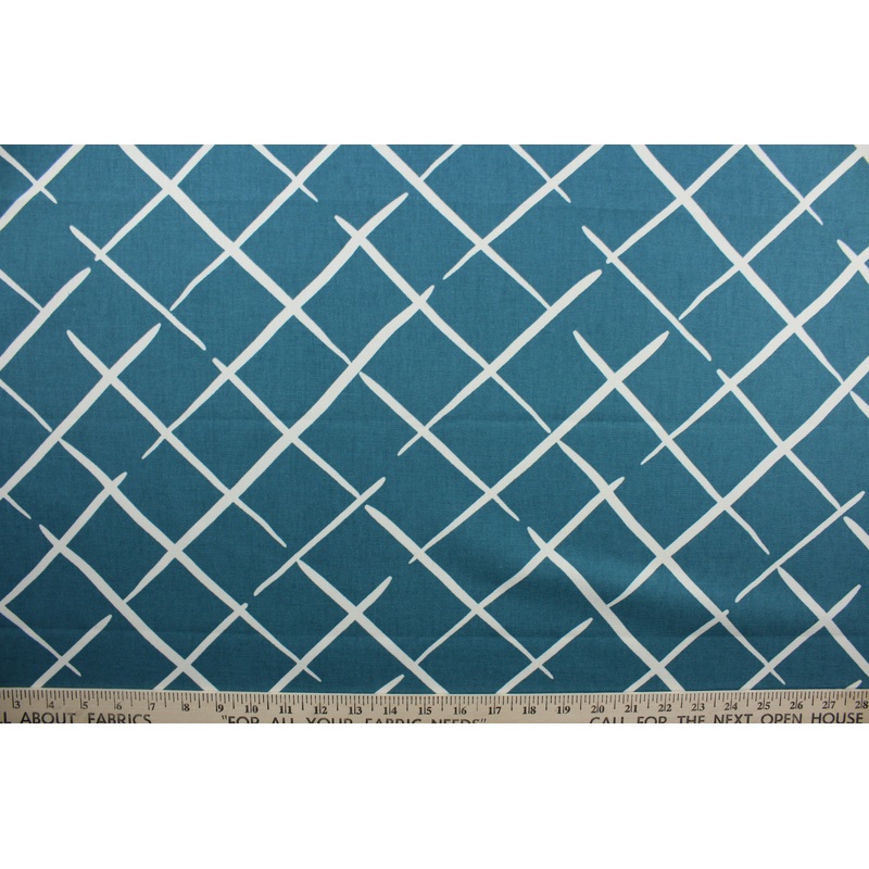 Madcap Cottage Bahama Court Fabric in Pool Blue