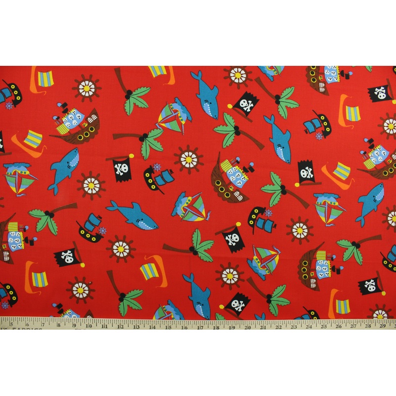 Quilting Pirates in Red