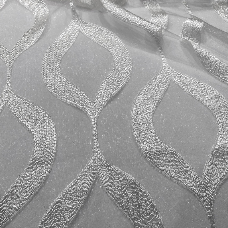 Tabriz Organza Wholesale Fabric in White