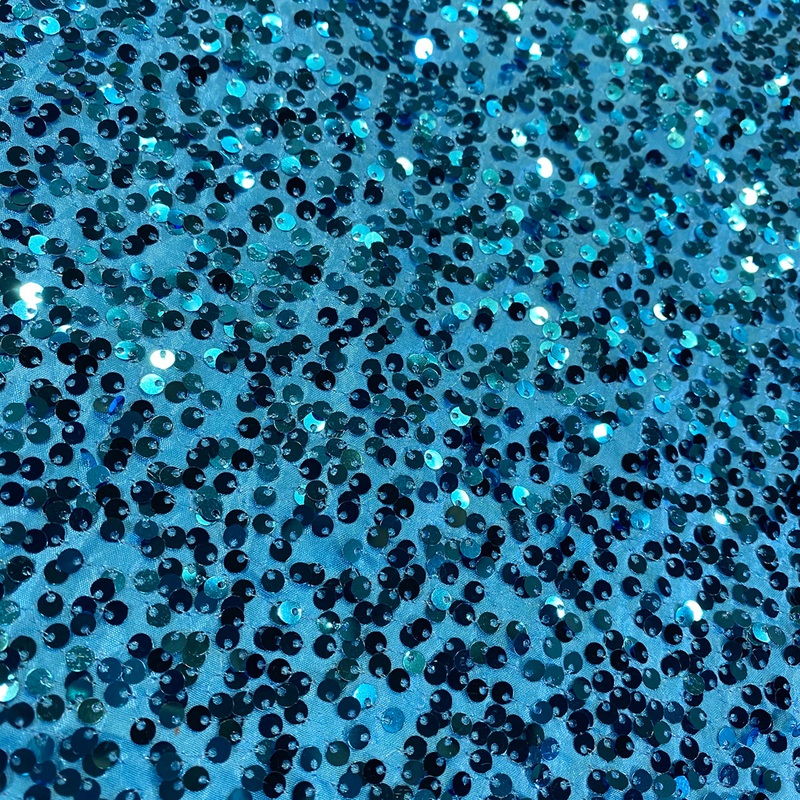 Taffeta Sequins Wholesale Fabric in Turquoise