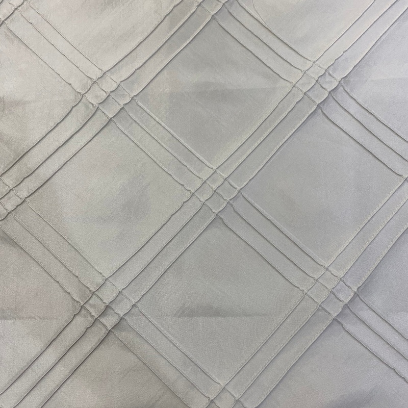 Triple Pleat Pintuck Wholesale Fabric in White