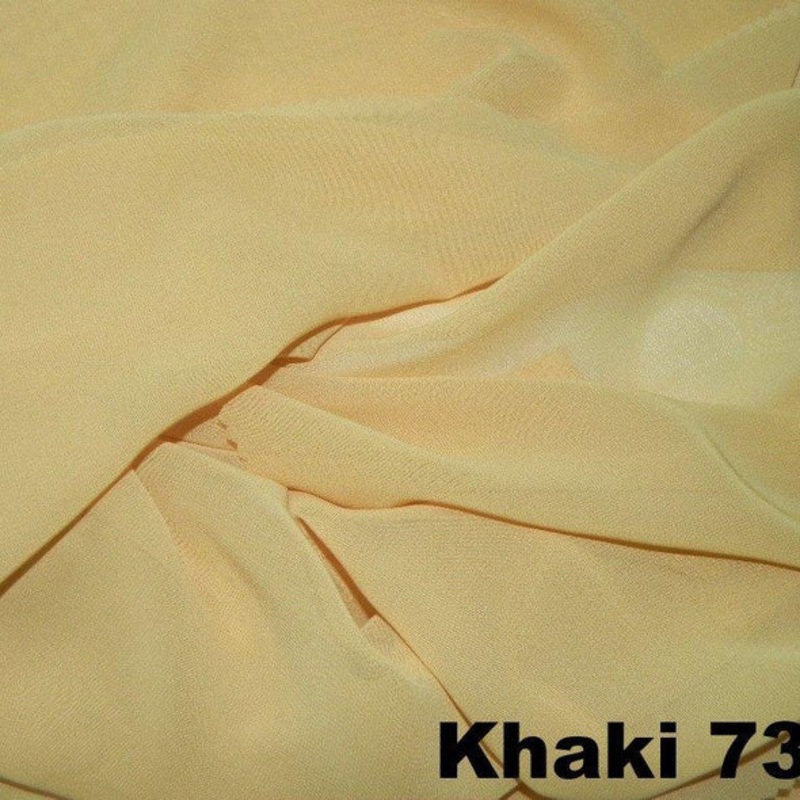 Chiffon Wholesale Fabric in Khaki 7325